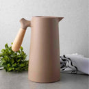 Garrafa Térmica Marrom 1L Cabo de Madeira