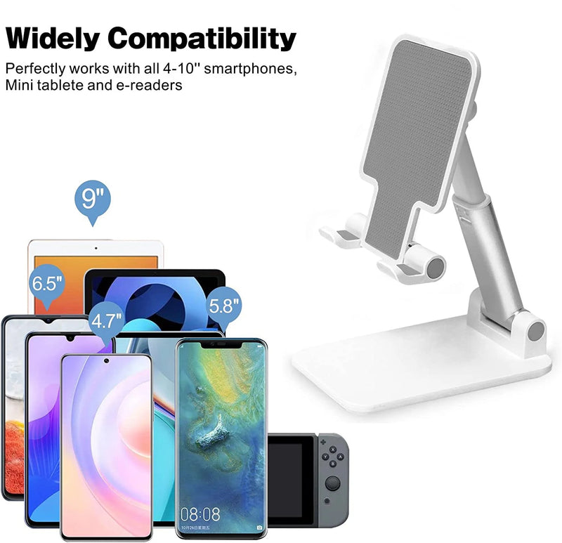 Suporte Dobrável Ajustável para Celular e Tablet – Portátil e Ergonômico