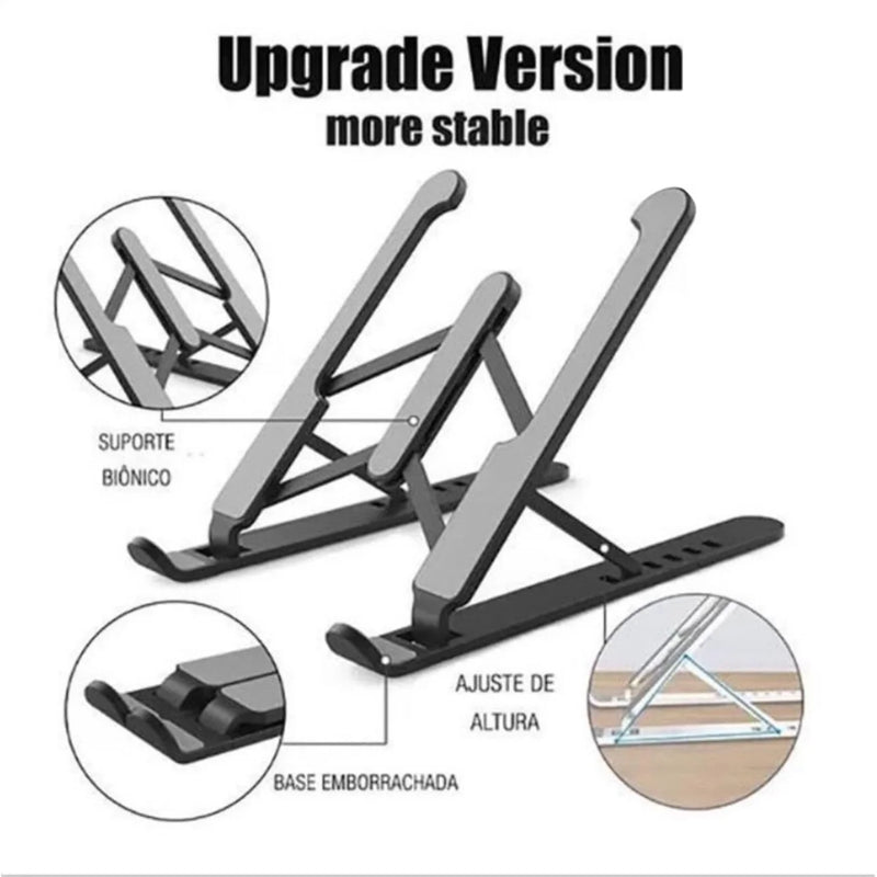 Suporte Articulado para Notebook e Tablet – Compacto e Ergonômico para Home Office