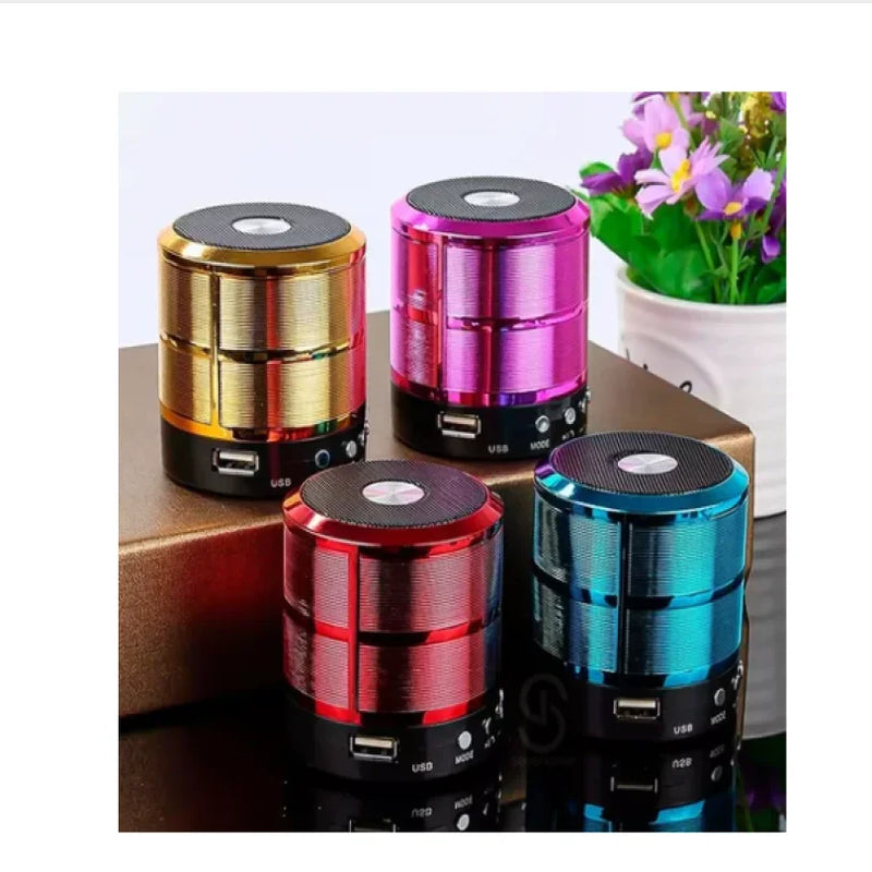 Mini Caixa de Som Bluetooth WS-887 com Entradas USB, SD, Auxiliar e Rádio FM