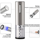 Kit de Abridor de Vinho Elétrico Recarregável com Cortador de Lacre – Perfeito para Cozinha, Festa e Bar
