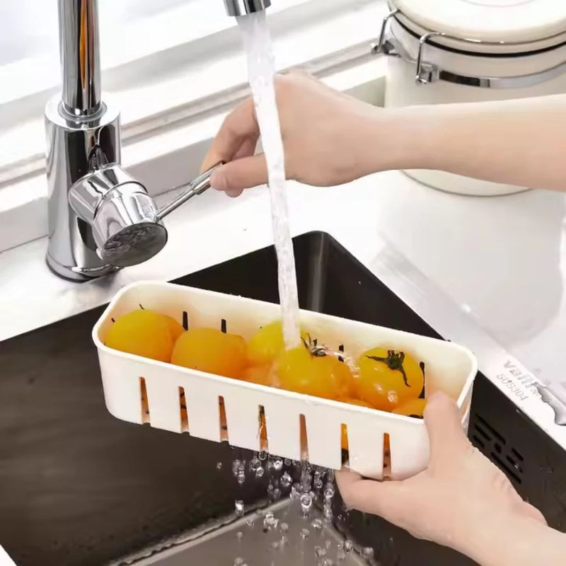 Cesto Organizador para Geladeira com Tampa – 23,5x16,5x6,5cm, Transparente, Com Divisórias Removíveis, Plástico